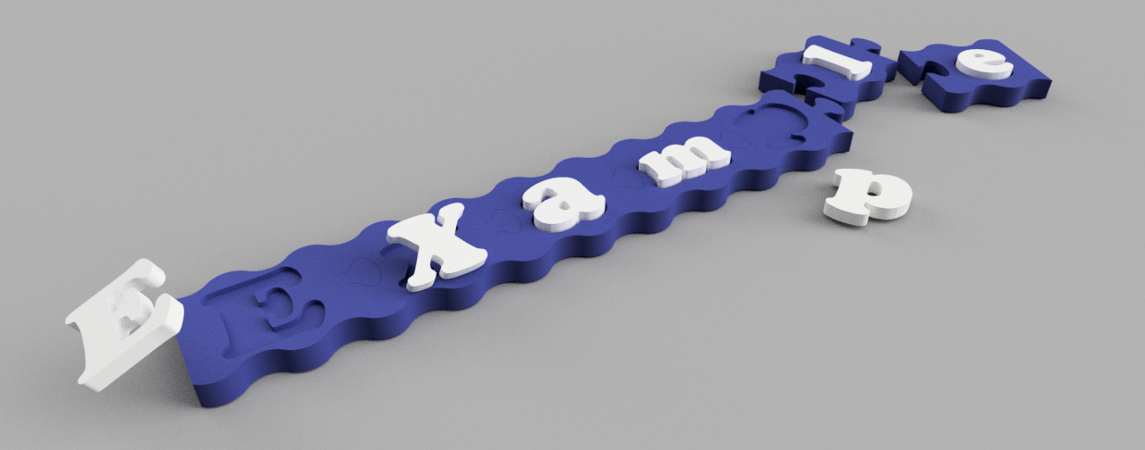 Letter puzzle with matchable letters
