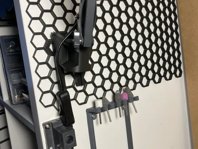 Ikea tertial lamp mount for honeycom wall storage