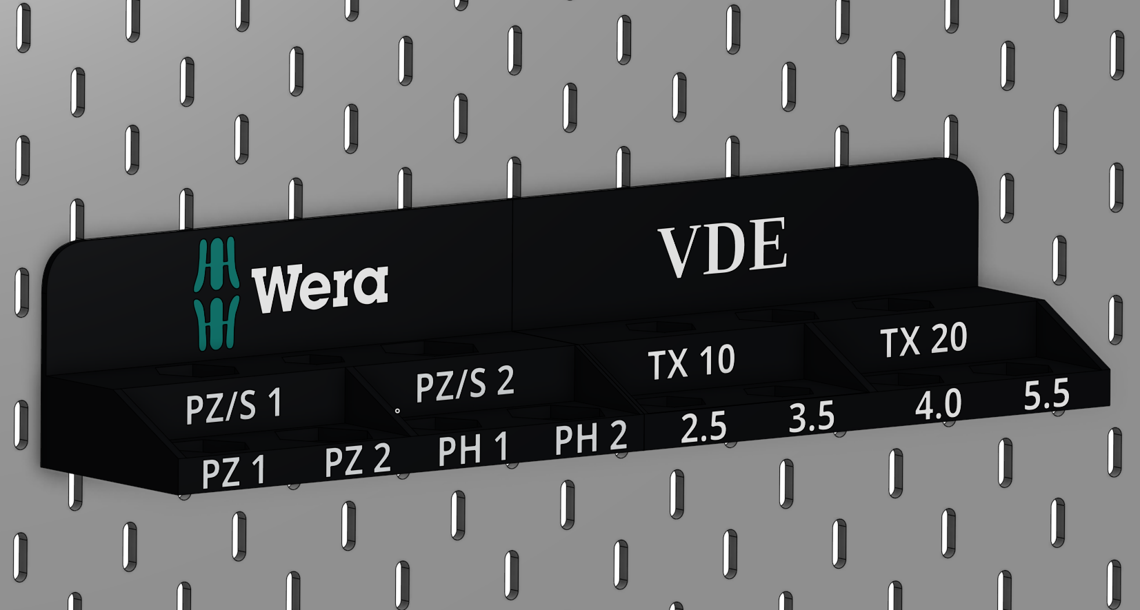 Wera VDE Schraubenzieher-Halterung für IKEA Skådis Lochwand System