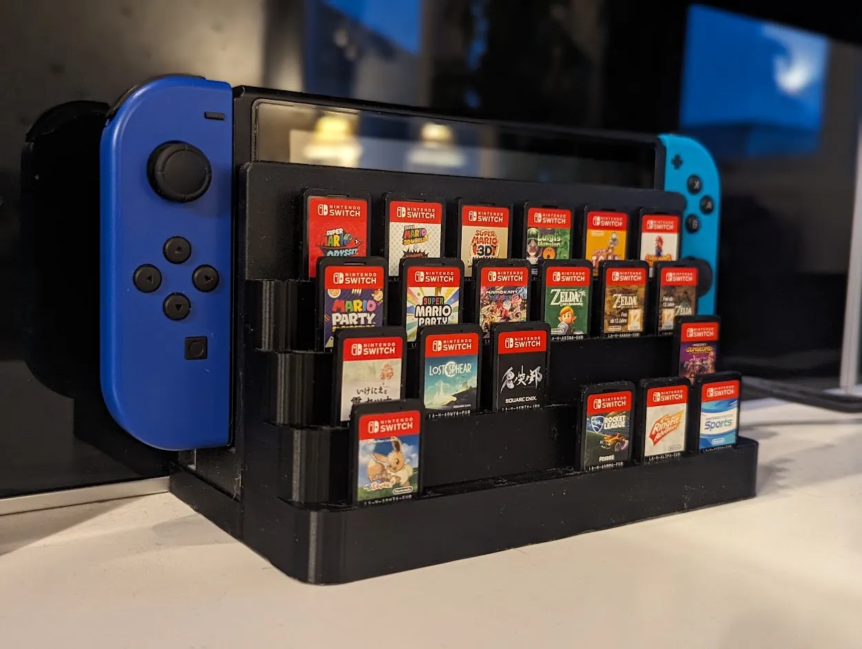 Cartridge display stand for Nintendo Switch dock by Anders 