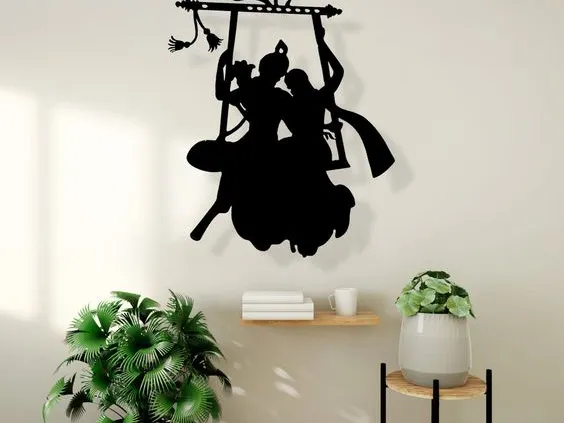 radha krishana wall art