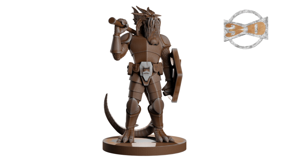 Half Dragon Paladin with belt of Dwarvenkind by EdwinD Download free STL model Printables