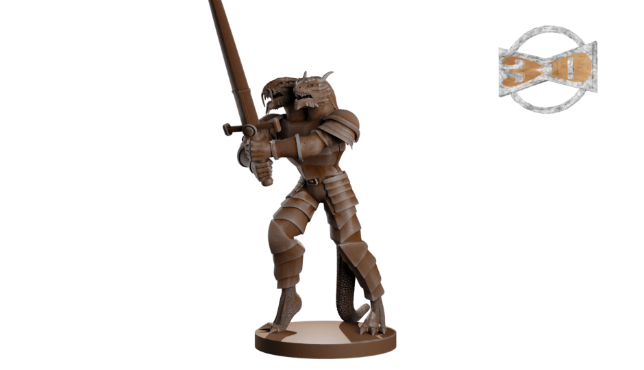 Double-headed Dragonborn Paladin