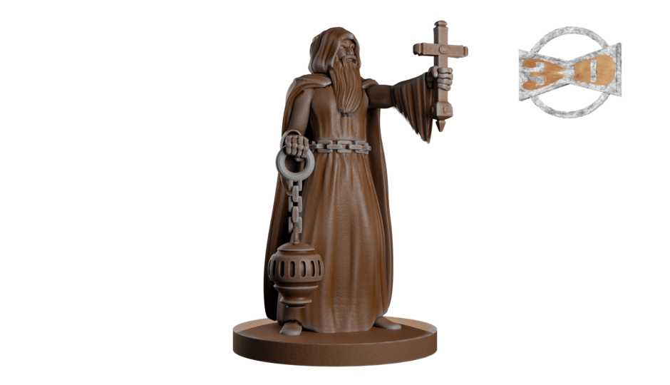 Human male with a Cross and Censer