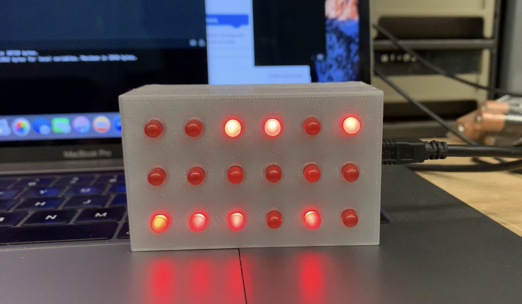 Binary LED clock case by Pixel3D | Download free STL model | Printables.com