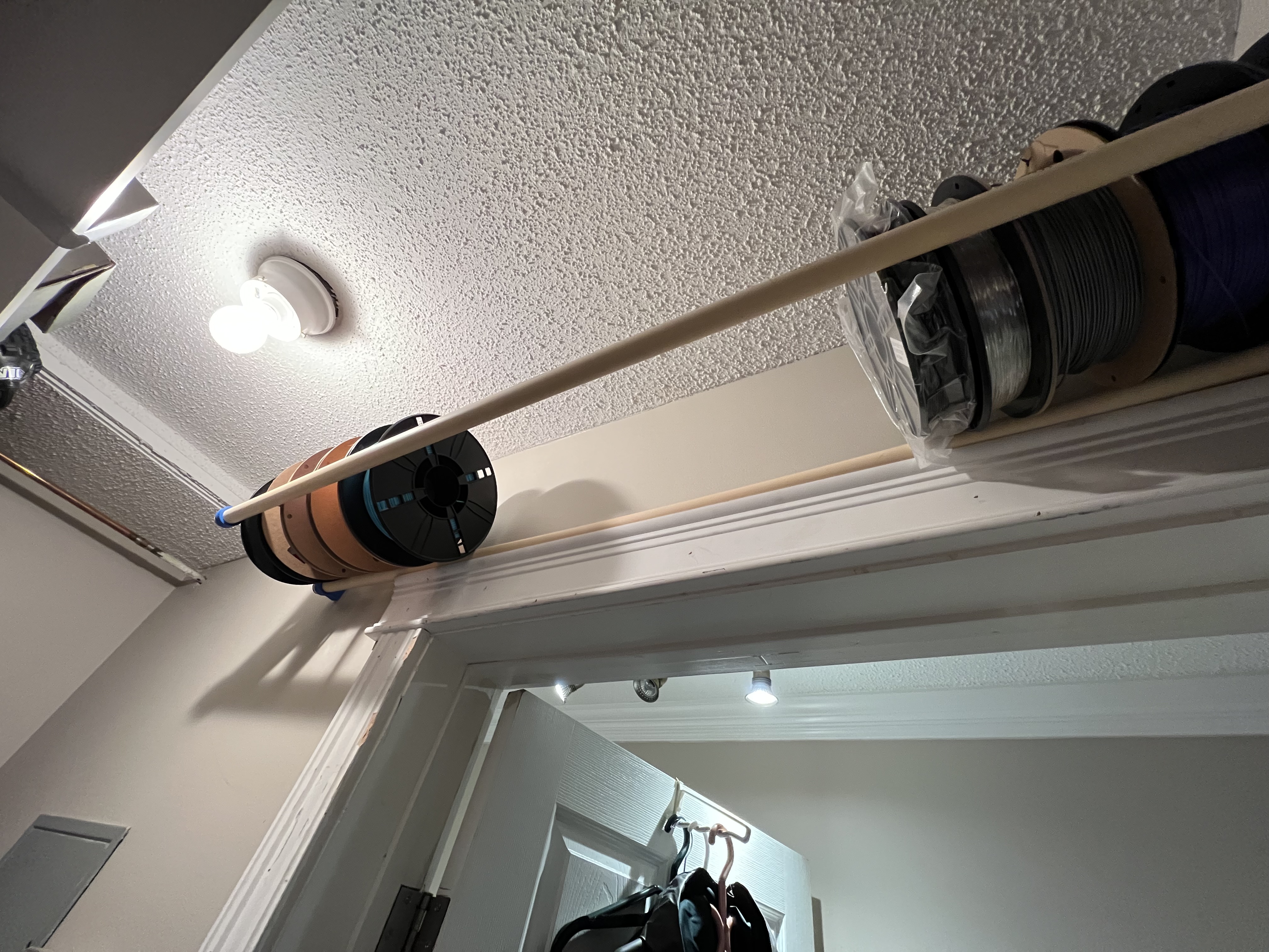 3/4" PVC Pipe Filament Spool Shelf/Rack/Holder
