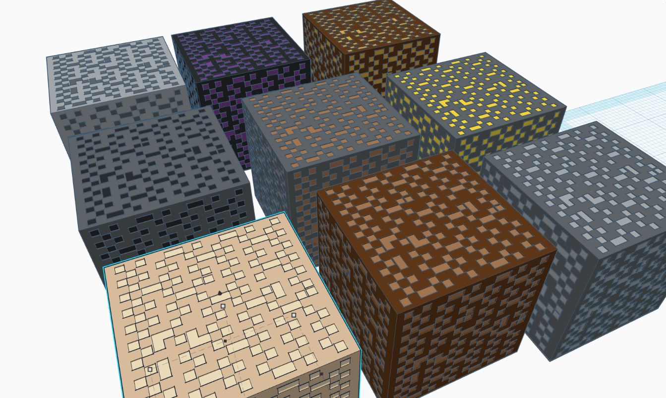 Minecraft Style Stacking Blocks by Contrive3D Download free STL model