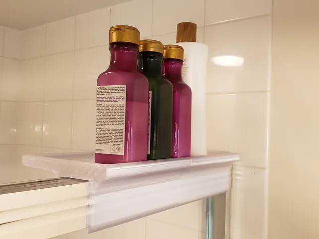 Shower Door Track Shampoo Shelf