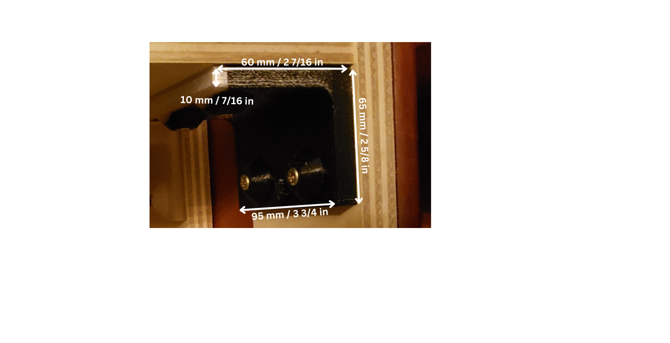 Corner Bracket with screw offset
