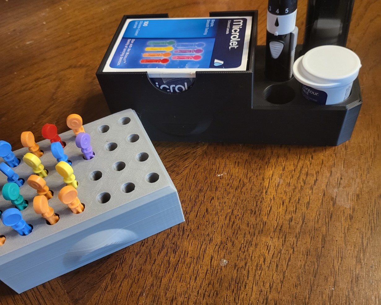 Diabetic Lancet Container/Blood Glucose Reader Station by Arturis