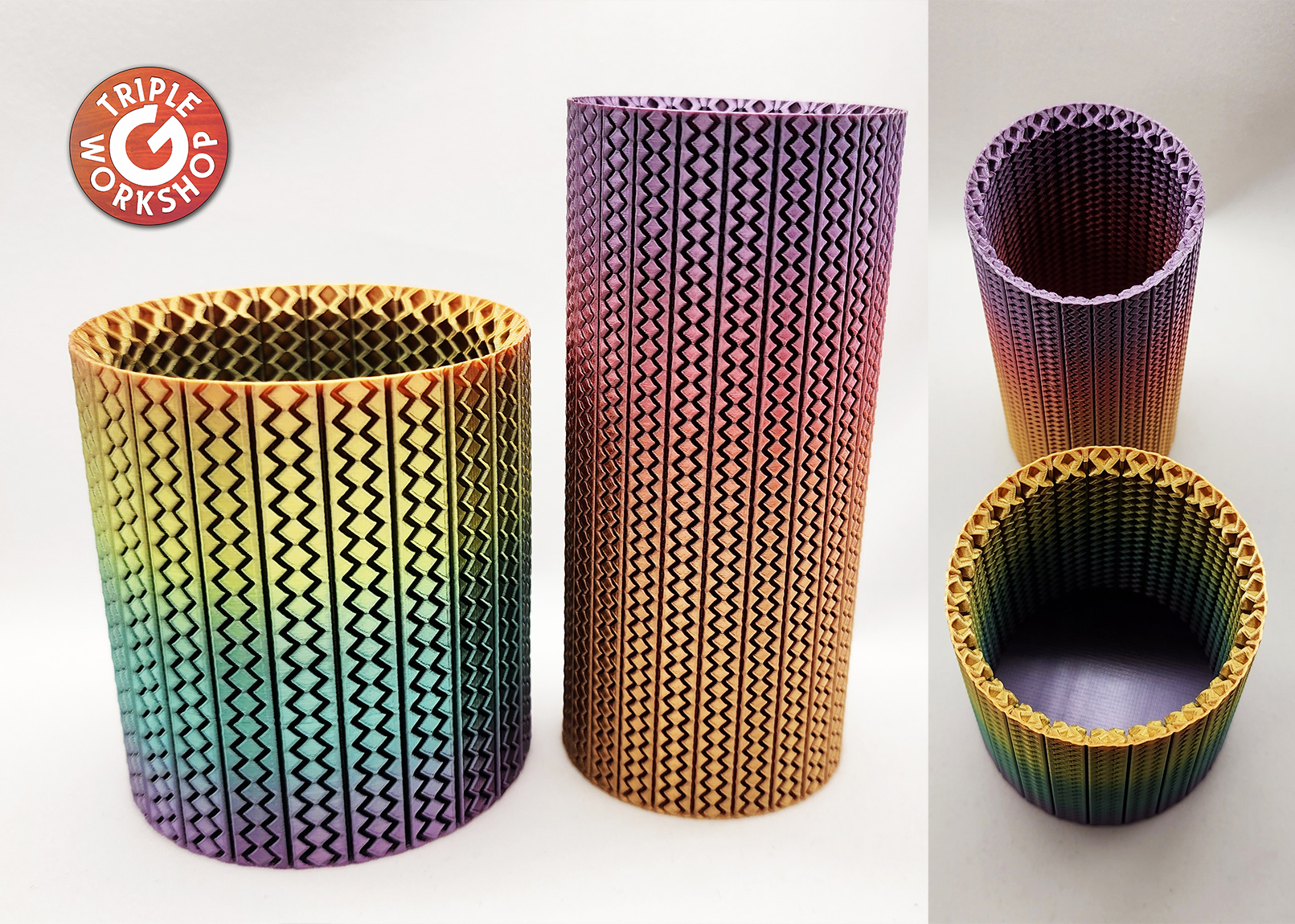 ⌇⌇⌇ Mesmerizing Vase Set - Serrated