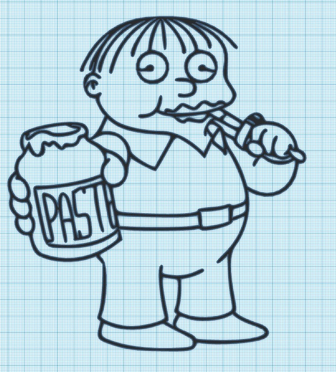 RALPH WIGGIM PASTE EATER SIMPSONS WALL ART by Ogama Industries