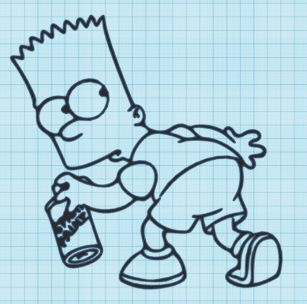 BART - SPRAY CAN - SIMPSONS - WALL ART