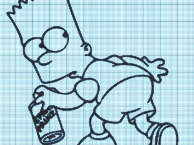 BART - SPRAY CAN - SIMPSONS - WALL ART