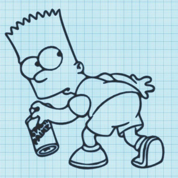 BART SPRAY CAN SIMPSONS WALL ART by Ogama Industries