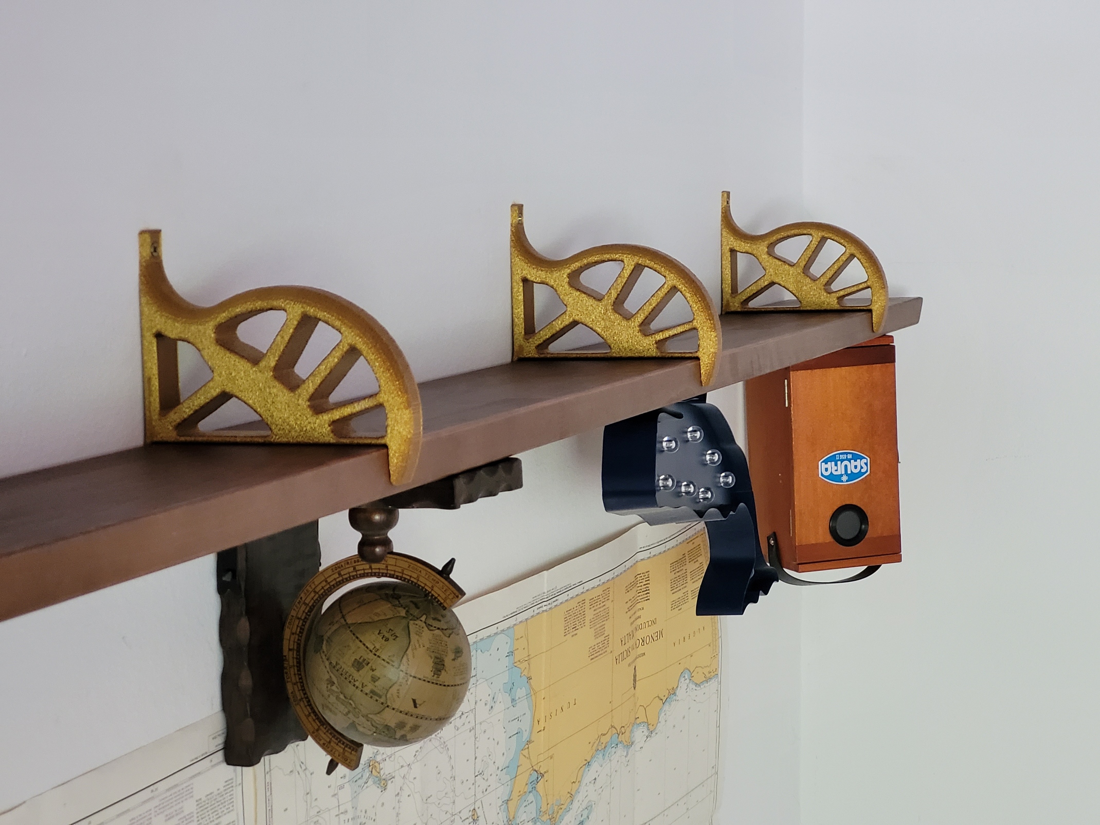 Topology design-inspired shelf bracket