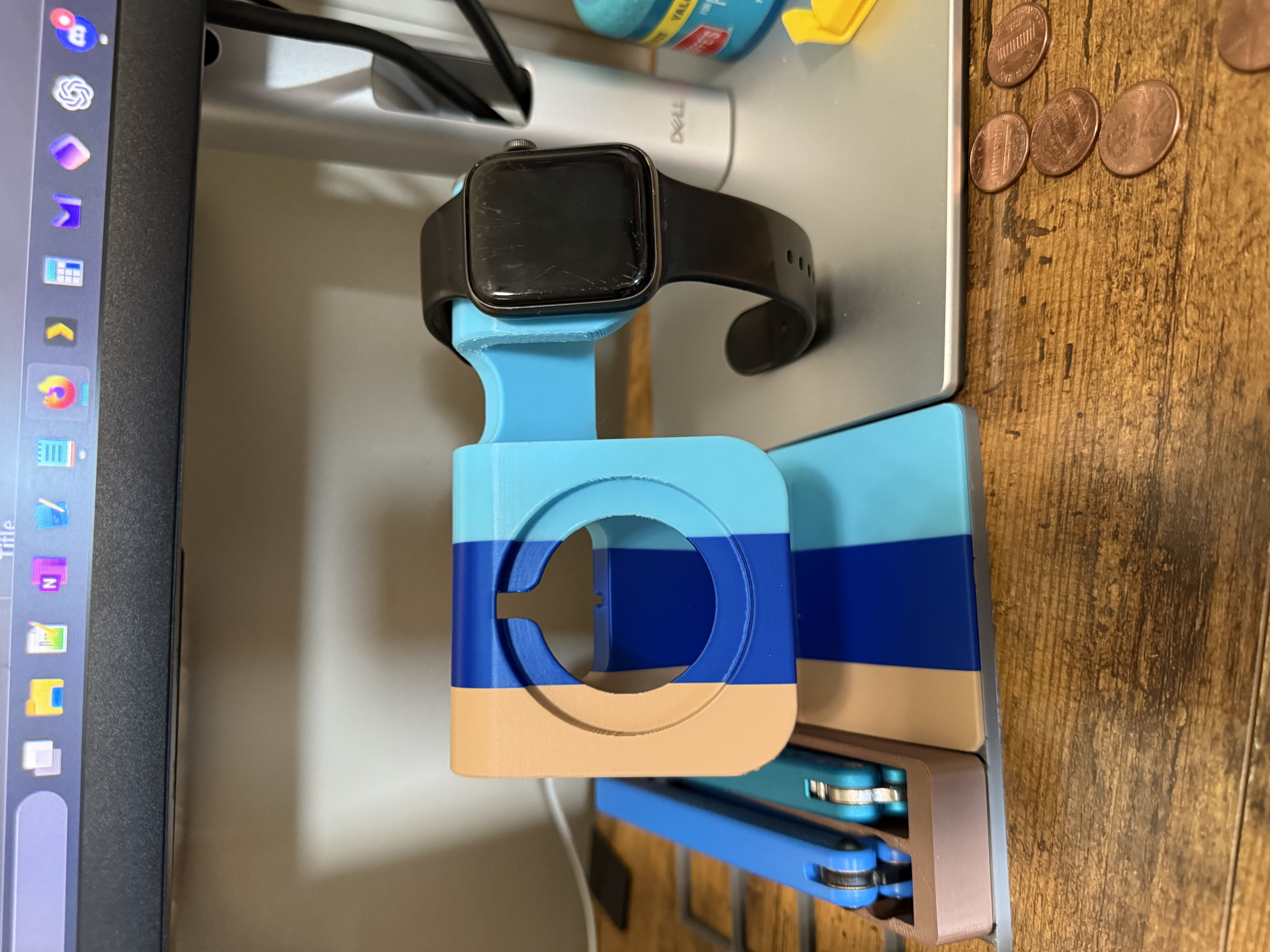 Gridfinity iPhone and Watch Stand 2x2