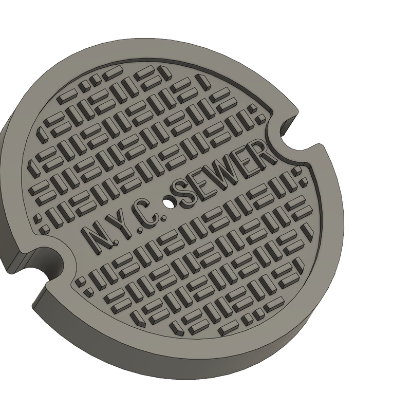 NYC Manhole Cover Clock by fatgeek | Download free STL model