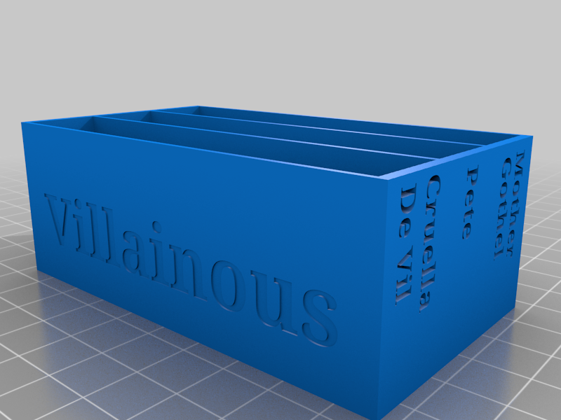 Game organizer Villainous