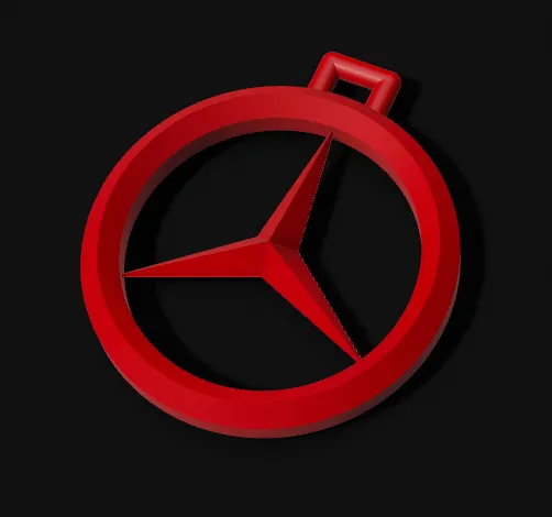 STL-Datei Mercedes Benz : Emblem und Schlüsselanhänger