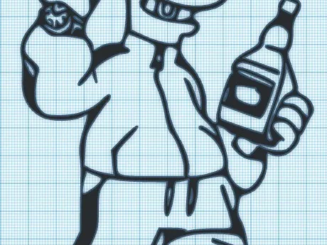 BART - THUG - GANGSTA - SIMPSONS - WALL ART