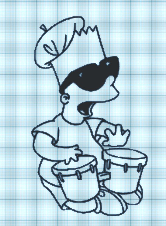 BART - BONGOS - SIMPSONS - WALL ART