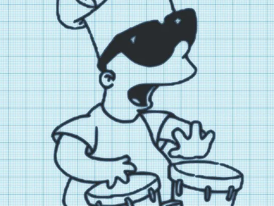 BART - BONGOS - SIMPSONS - WALL ART
