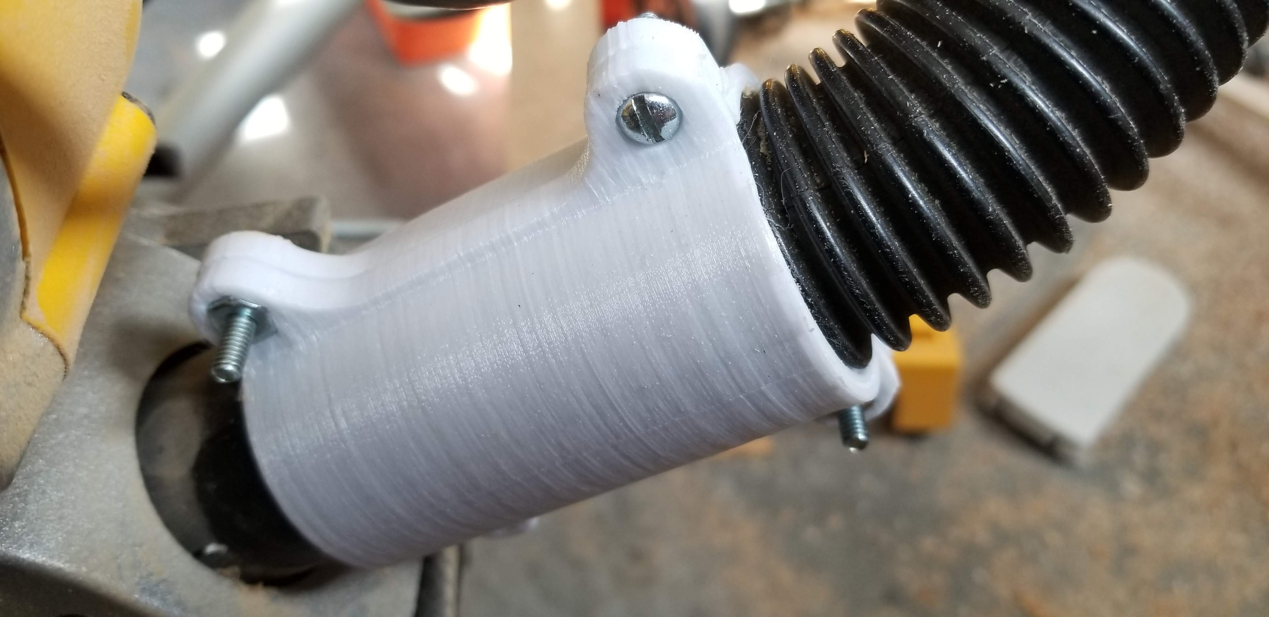 Mitersaw dust collector adapter by FuzzyOrange Download free STL