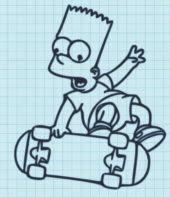 BART - GRINdING - SKATE - SIMPSONS - WALL ART