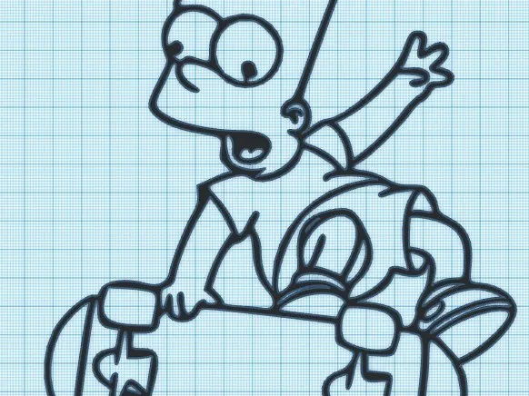 BART - GRINdING - SKATE - SIMPSONS - WALL ART