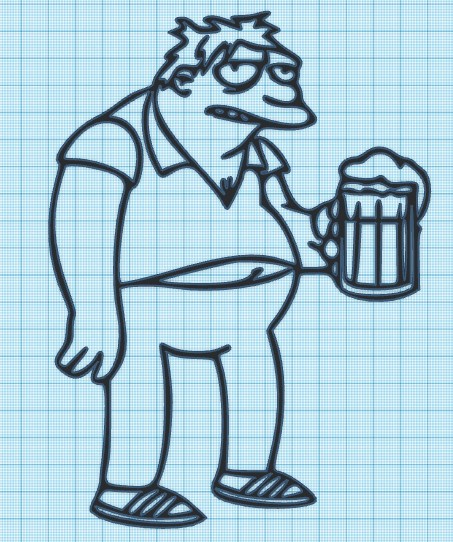 BARNEY - SIMPSONS - WALL ART