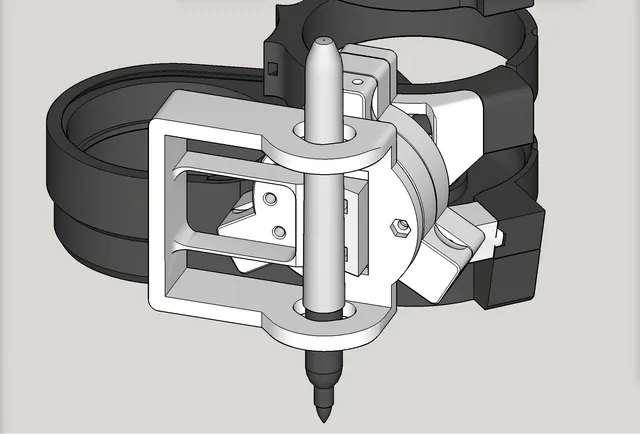 LowRider 3 CNC - Add-on - KINEMATIC Pen Holder - designed for LR3 Dust Shoe (v4.1)