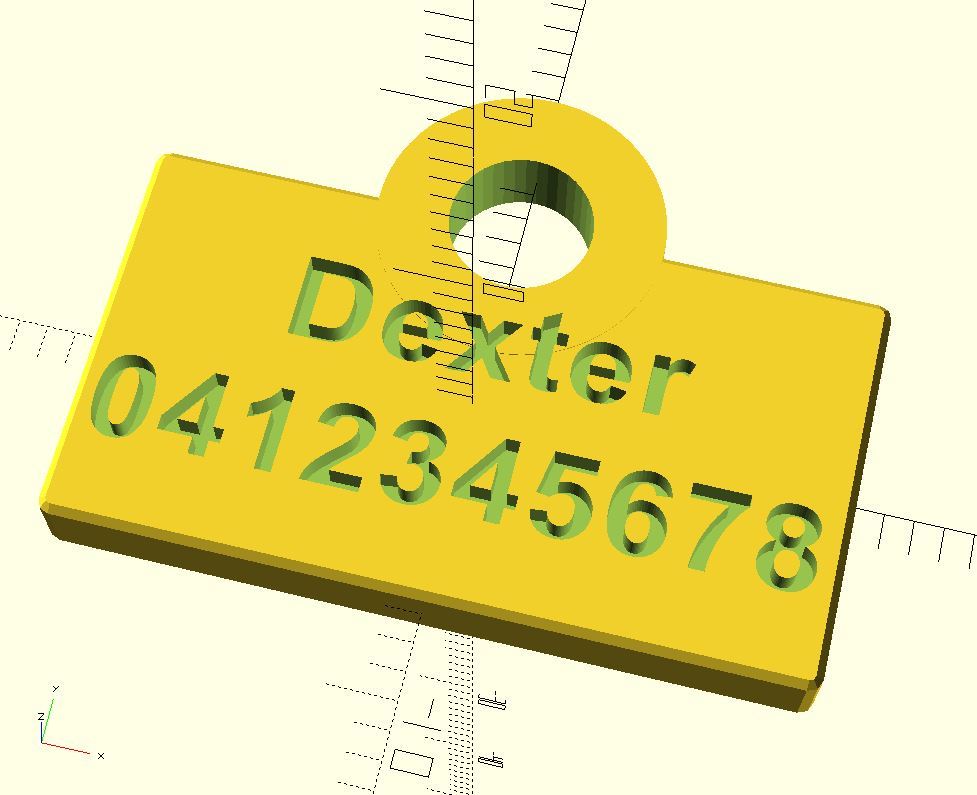 Openscad parametric dog tag by Stonemull Download free STL model