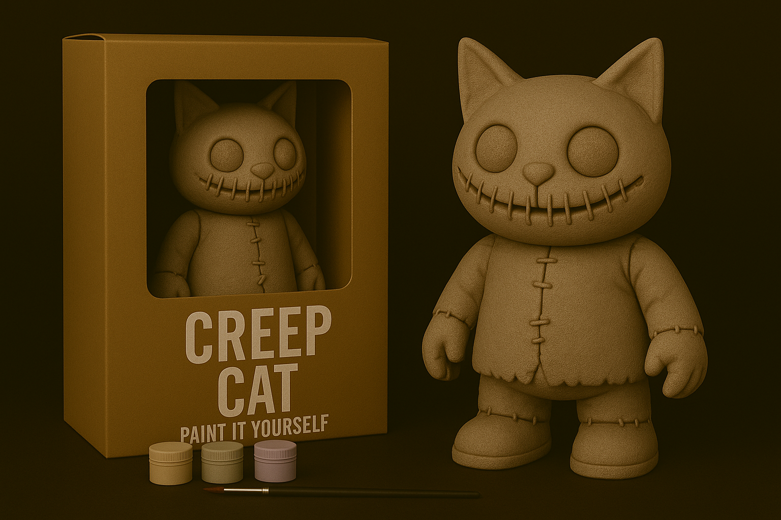Creep Cat – Paint-It-Yourself