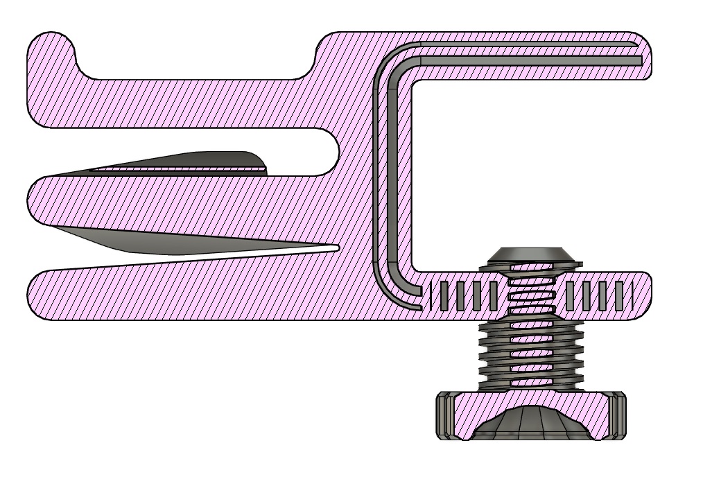 Headphone Hanger [Clamps up to 40mm] by AdamM Download free STL