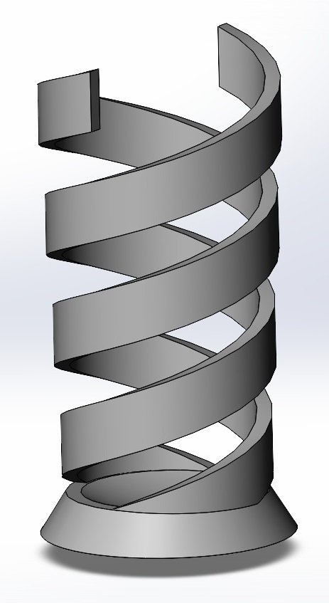 Double helix pen holder