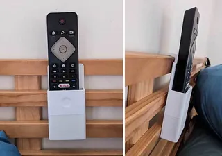 Remote holder with slide in hook