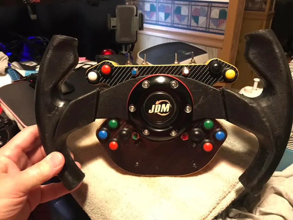 Sim Racing Button Box Steering wheel adapter. by JEBurroughs, Download  free STL model