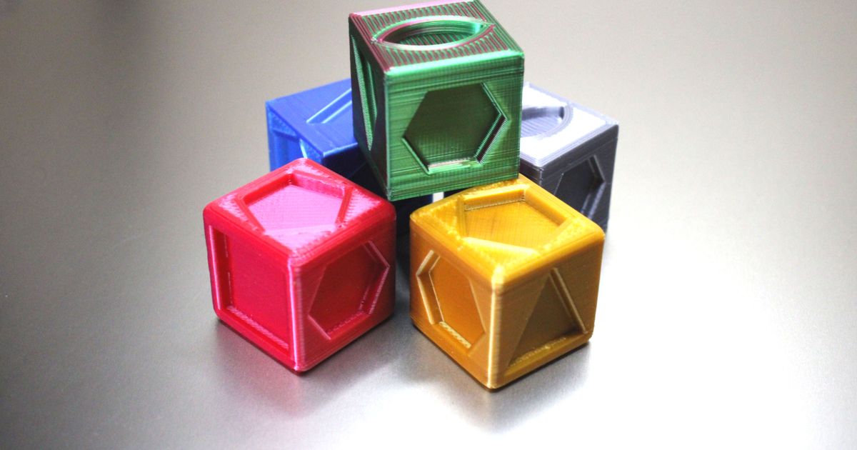 Calibration Dice Cube by Vector3dArt Download free STL model
