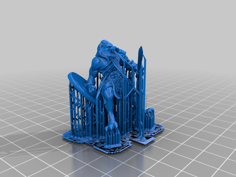 Miniatura 2 do modelo 3D Tabaxi gladiator