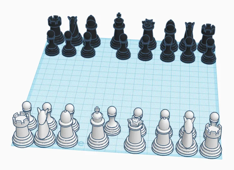 An early attempt at a chess set by FelixAtter | Download free STL model ...