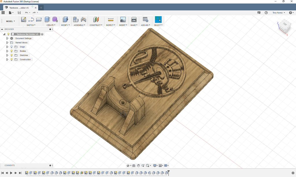 Miniatura 3 do modelo 3D Baseball Bat Display Hook