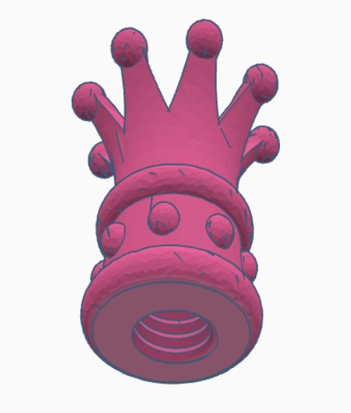 Presta valve princess crown cap