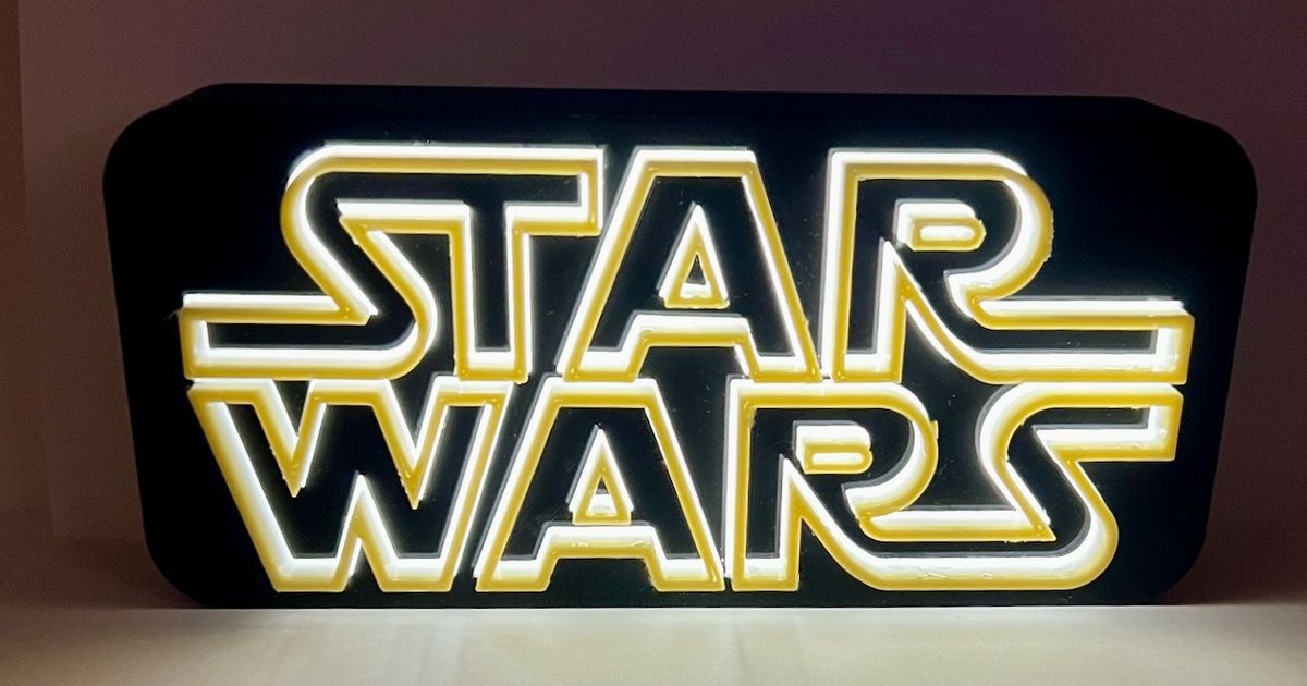 Star Wars Lighted Sign by Jake | Download free STL model | Printables.com
