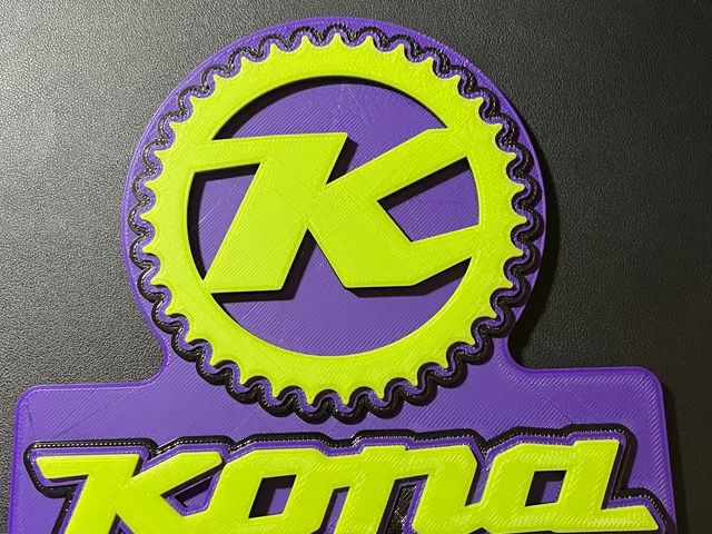 Kona Bikes - 3D multilayer/colours Wall Art Logo