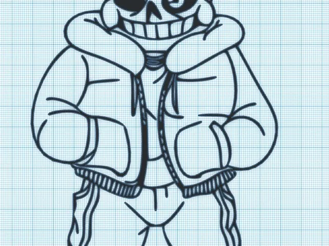 SANS SKELETON - UNDERTALE - WALL ART