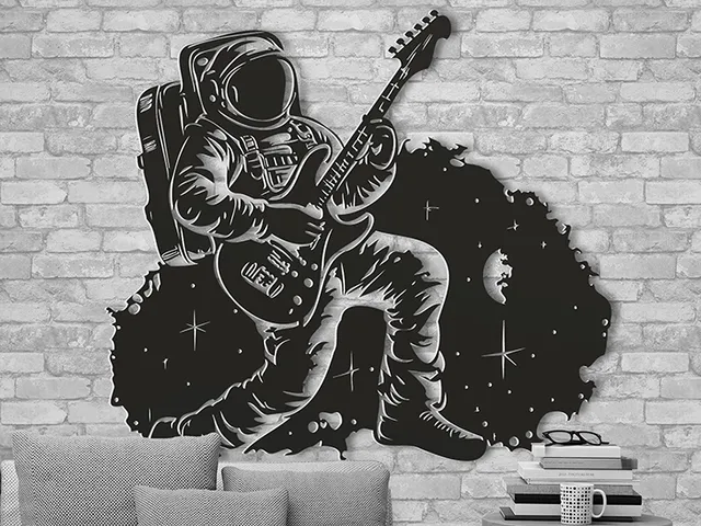Astronaut in rock