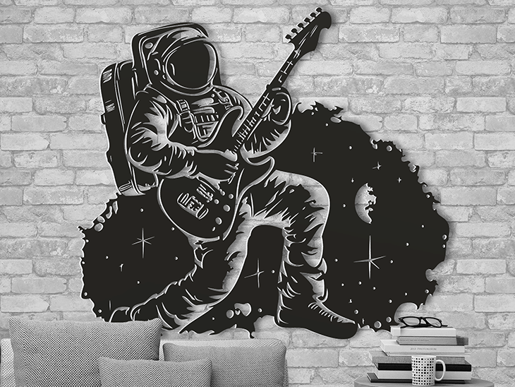 Astronaut in rock