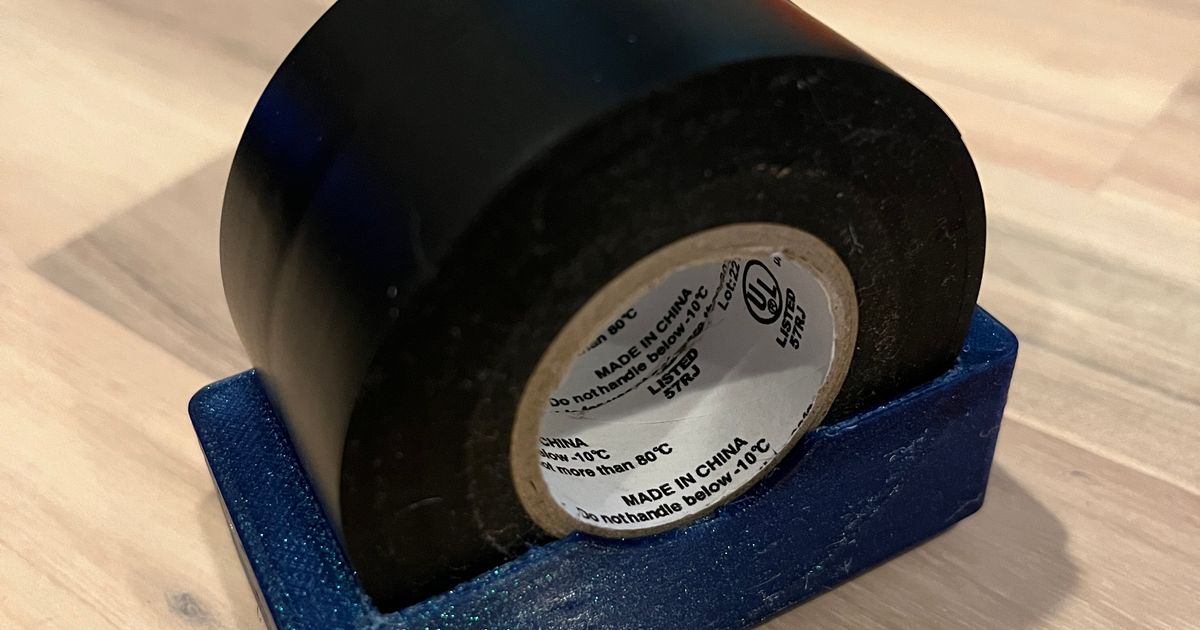 Gridfinity 1x2 Electrical Tape Holder (with optional by