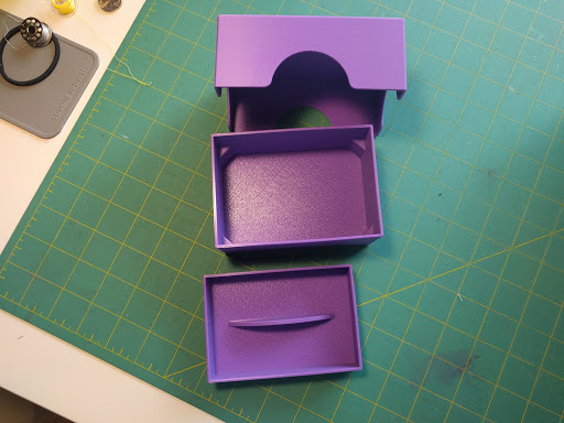 Small storage box with lid and tray